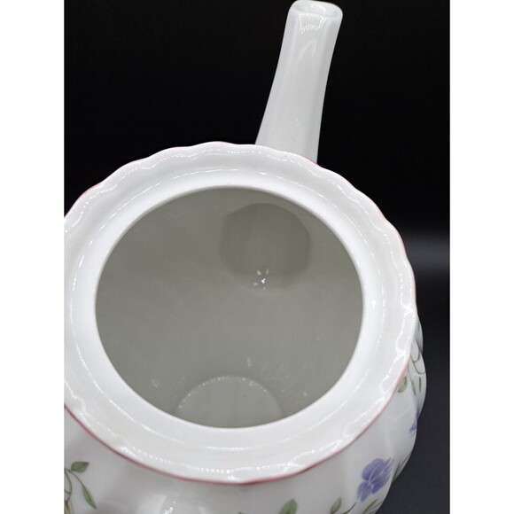 Johnson Brothers 'Summer Chintz' Vintage 1980s Floral Tea Coffee Pot with Lid - Picture 10 of 16